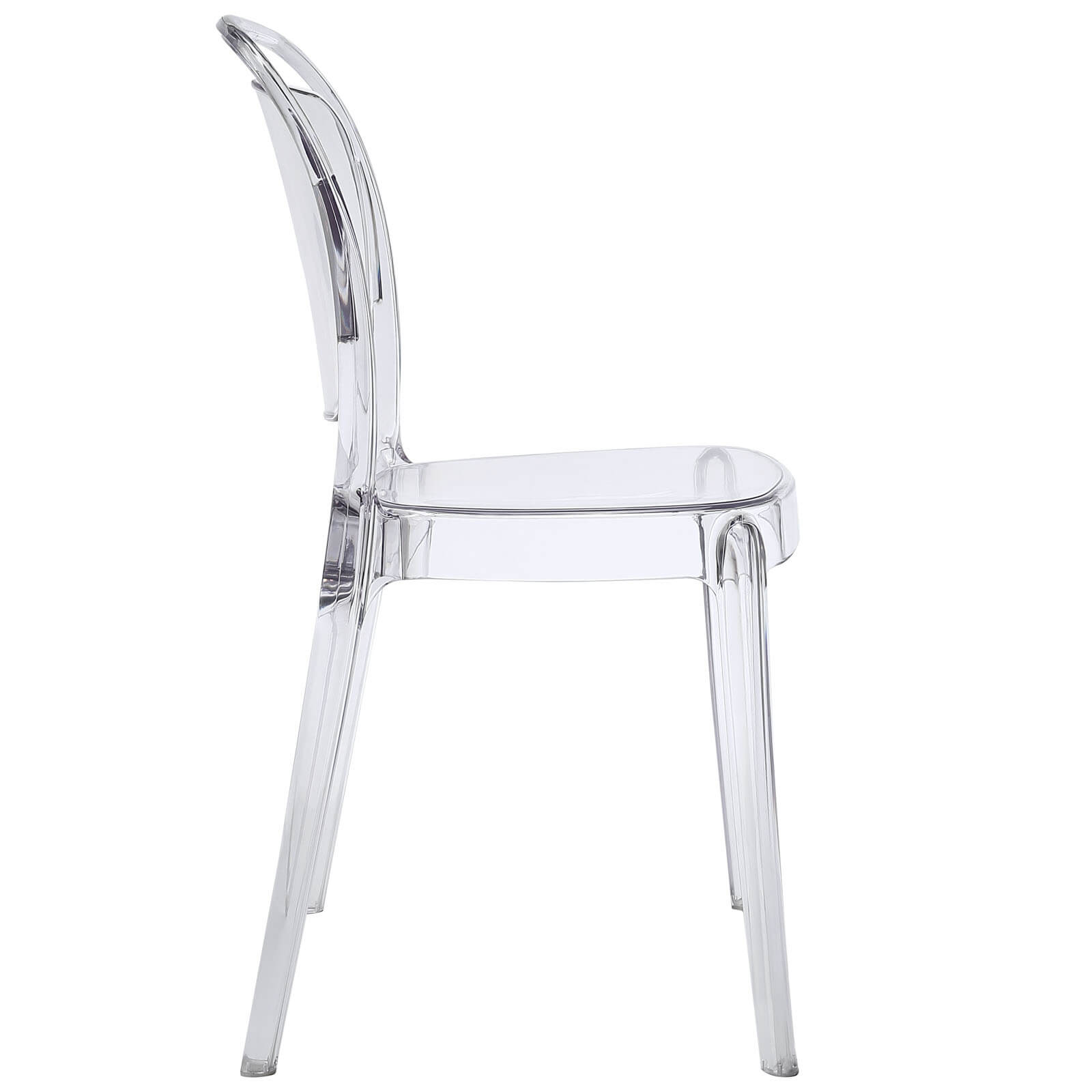 Entreat Dining Side Chair, Clear by Modway Furniture