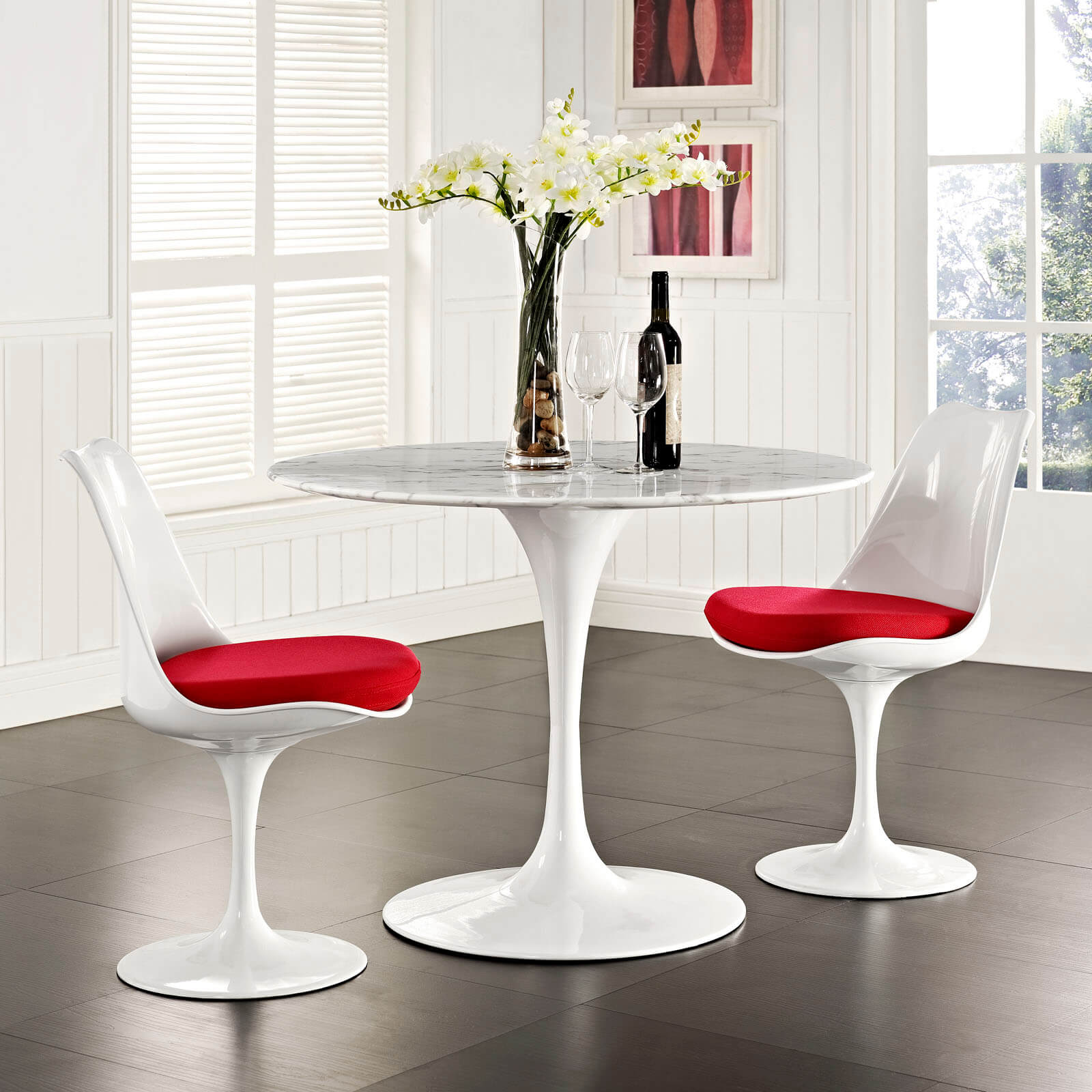 Lippa 40" Artificial Marble Dining Table by Modway Furniture