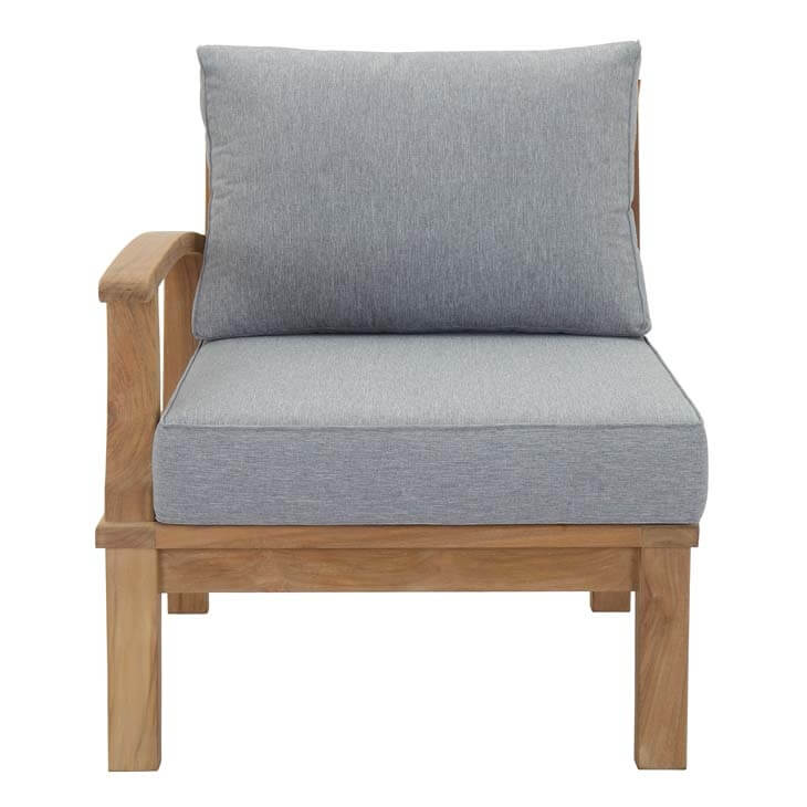 Marina Outdoor Patio Teak Right-Arm Sofa