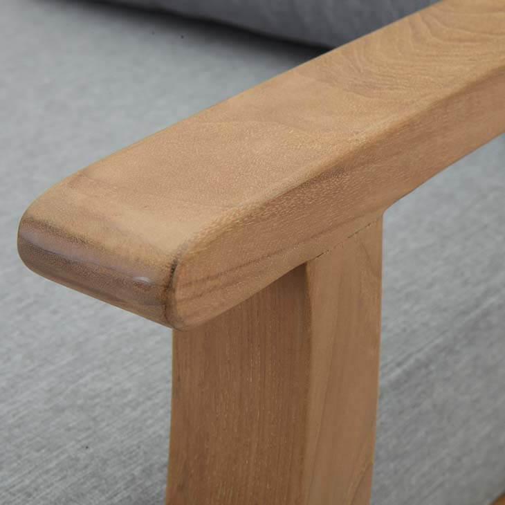 Marina Outdoor Patio Teak Left-Arm Sofa