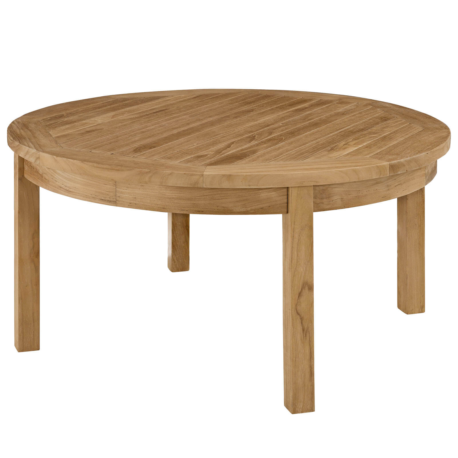 Marina Outdoor Patio Teak Round Coffee Table by Modway Furniture