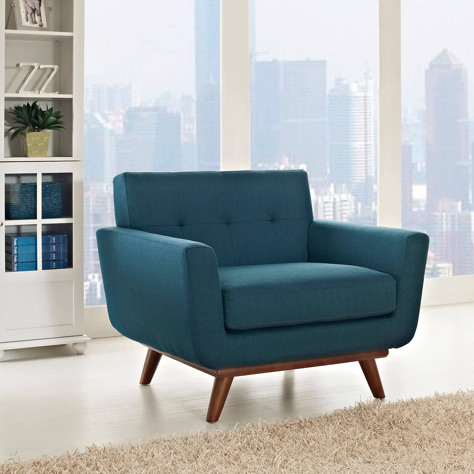 Engage Upholstered Armchair, Azure by Modway Furniture