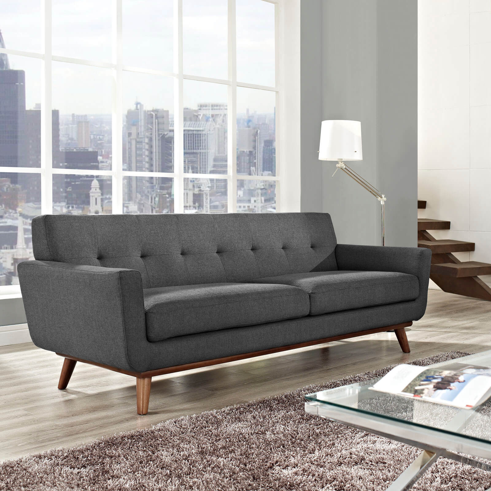 Engage Upholstered Sofa, Gray by Modway Furniture