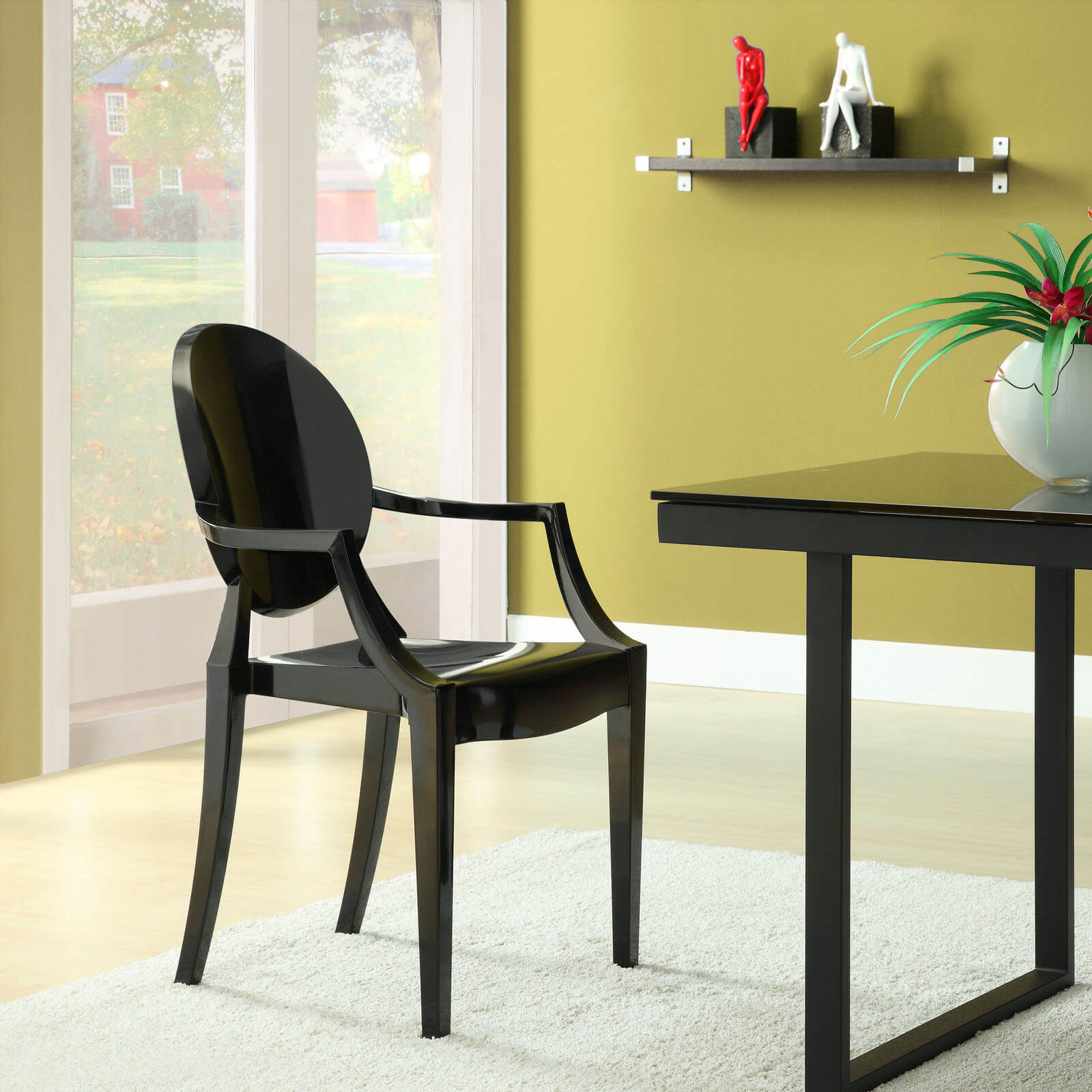 Casper Dining Armchair, Black by Modway Furniture