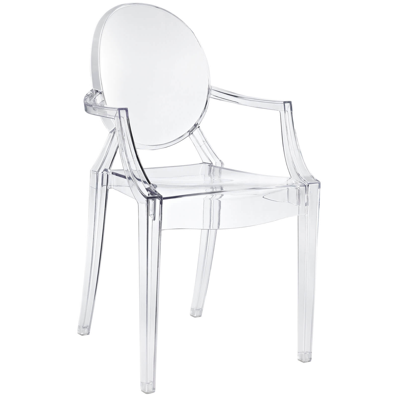 Casper Dining Armchair, Clear by Modway Furniture