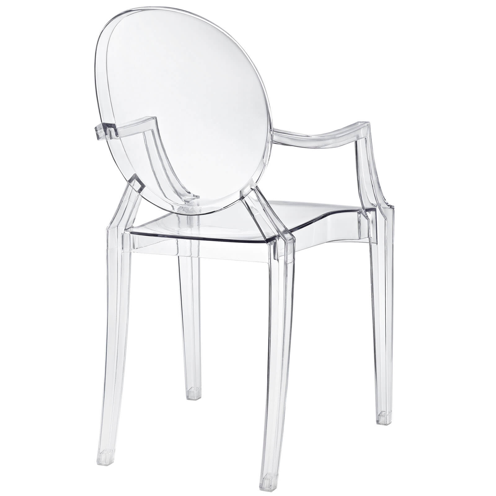Casper Dining Armchair, Clear by Modway Furniture