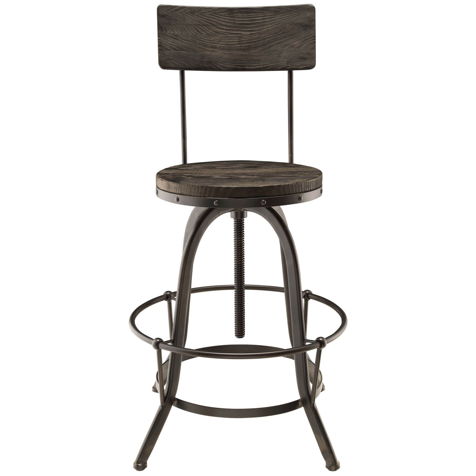 Procure Wood Bar Stool, Black by Modway Furniture
