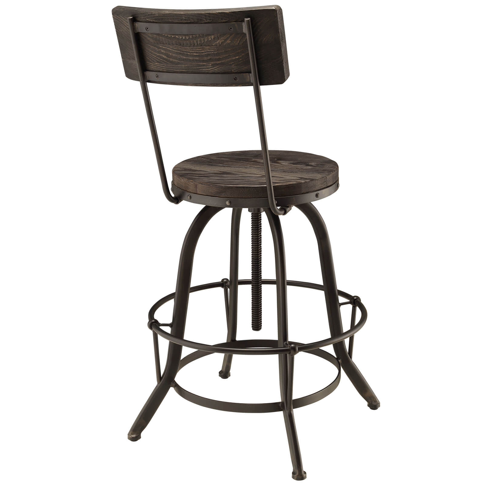 Procure Wood Bar Stool, Black by Modway Furniture