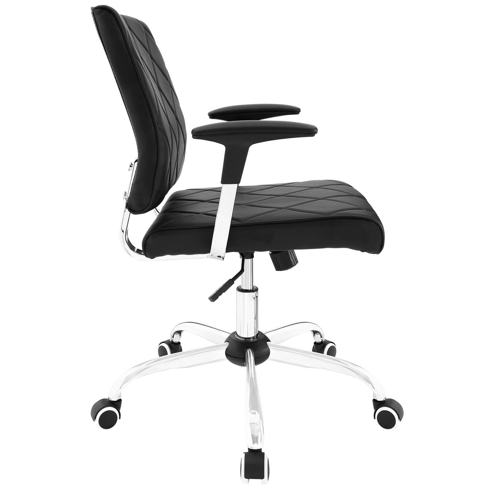 Lattice Vinyl Office Chair, Black  by Modway Furniture