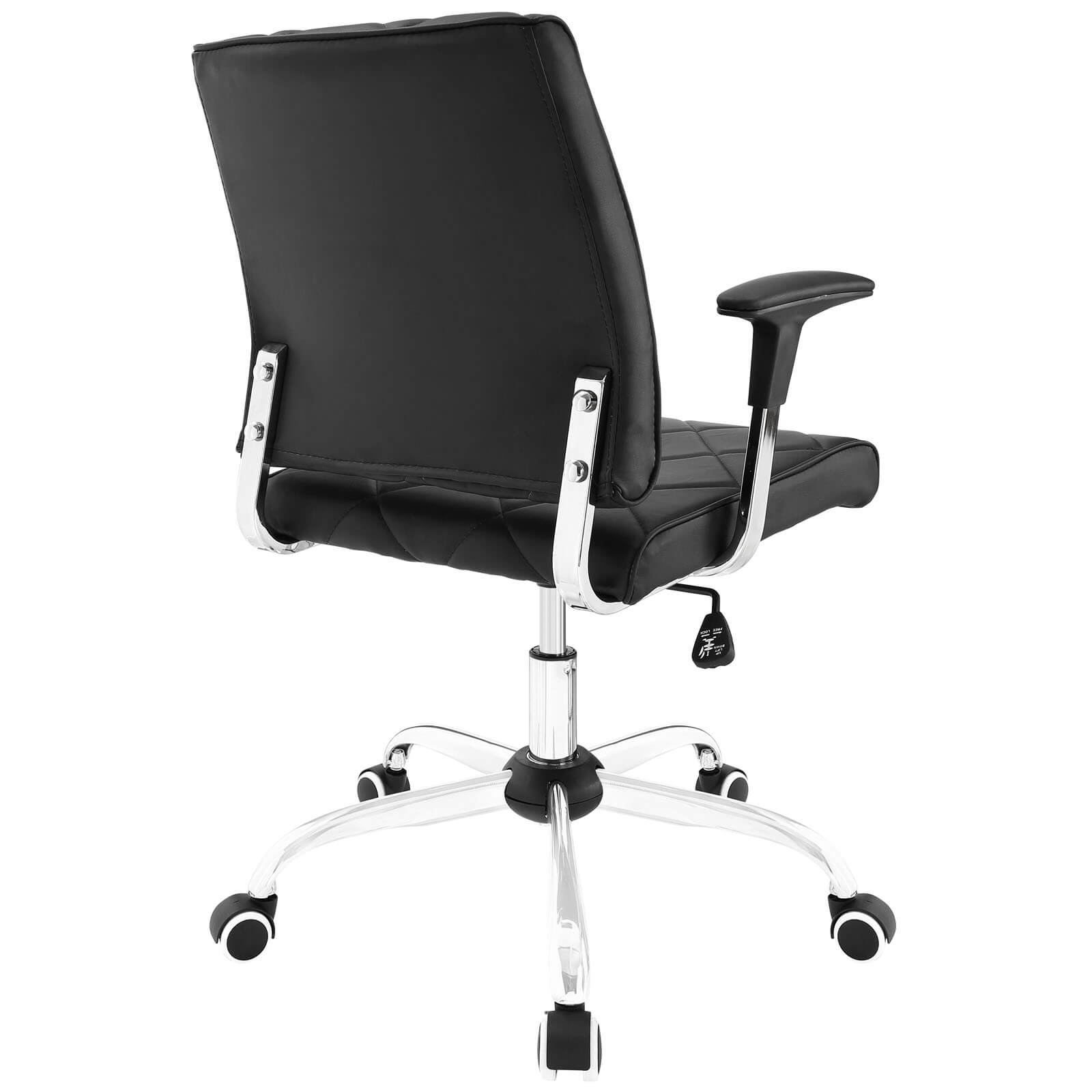 Lattice Vinyl Office Chair, Black  by Modway Furniture
