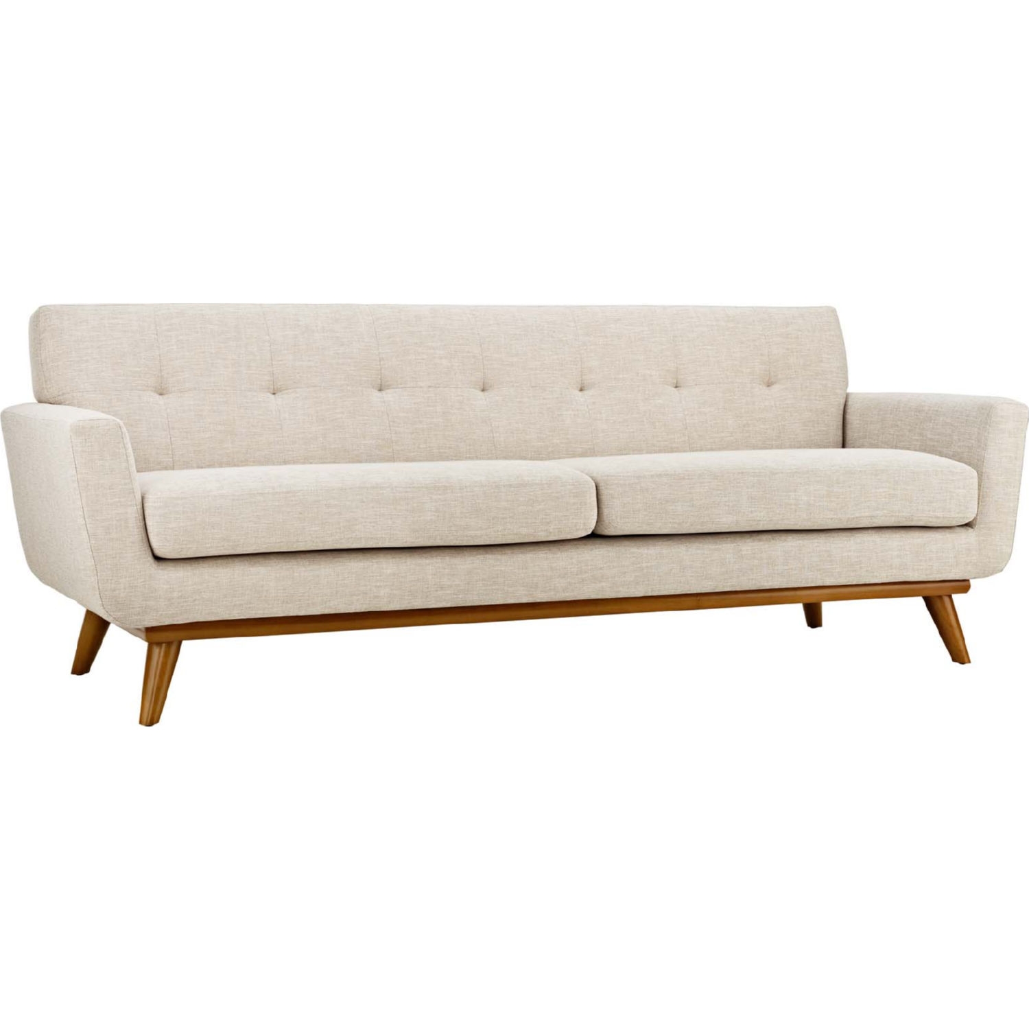 Engage Tufted Fabric Armchair and Sofa (Set of 2), Beige by Modway Furniture