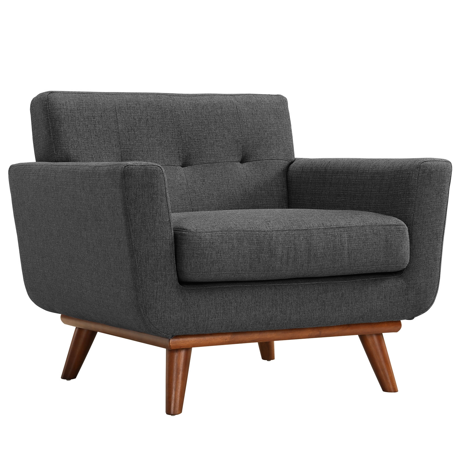 Engage Tufted Fabric Armchair & Sofa (Set of 2)