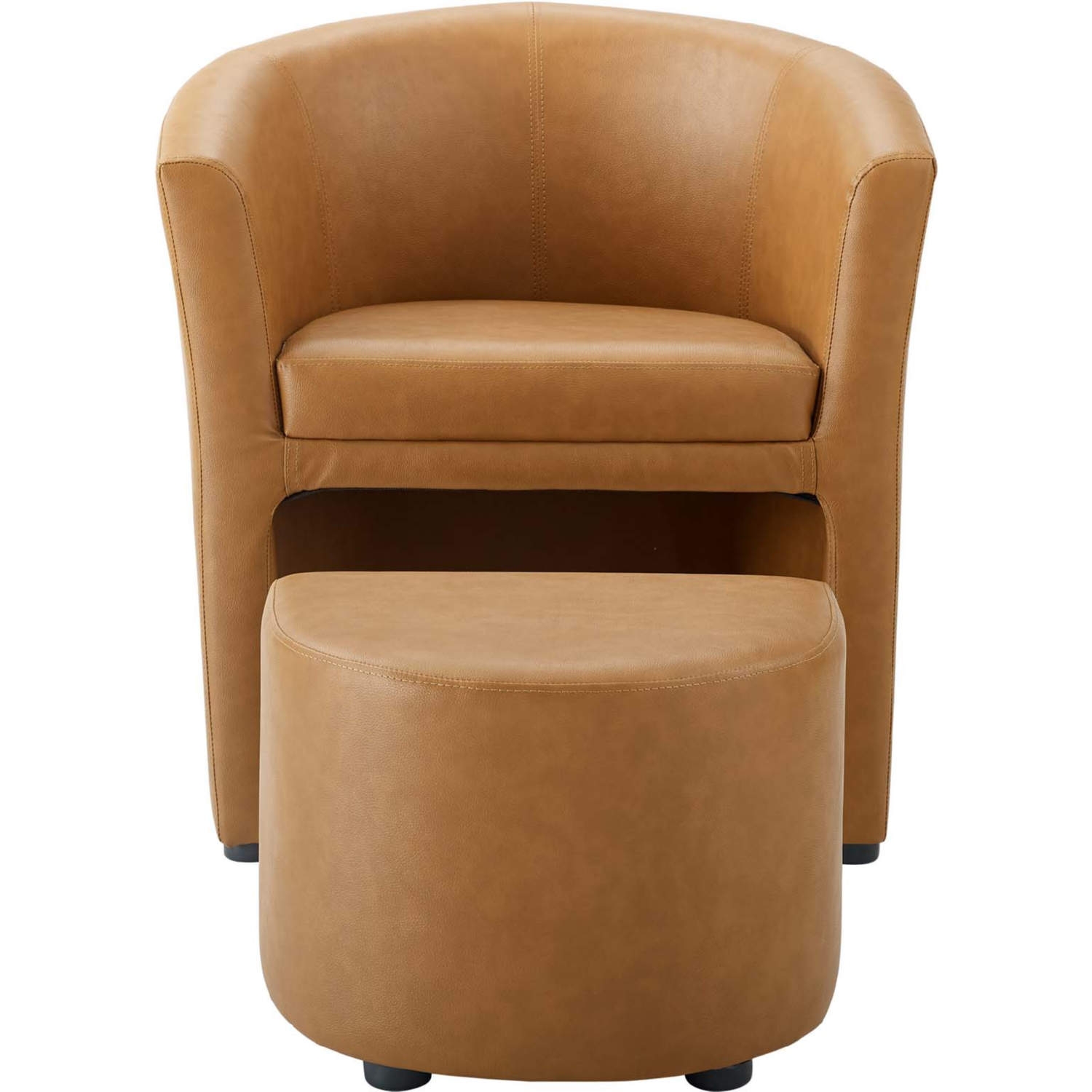 Divulge Armchair + Ottoman, Tan by Modway Furniture