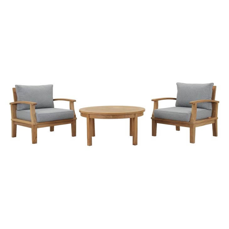 Marina 3-Pc Outdoor Patio Teak Set, Composition 2
