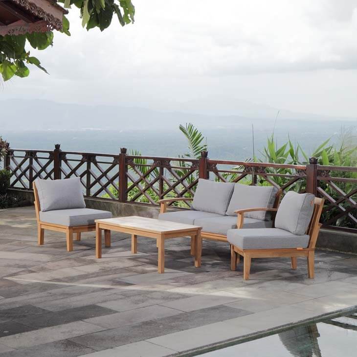 Marina 5-Pc Outdoor Patio Teak Set, Composition 2