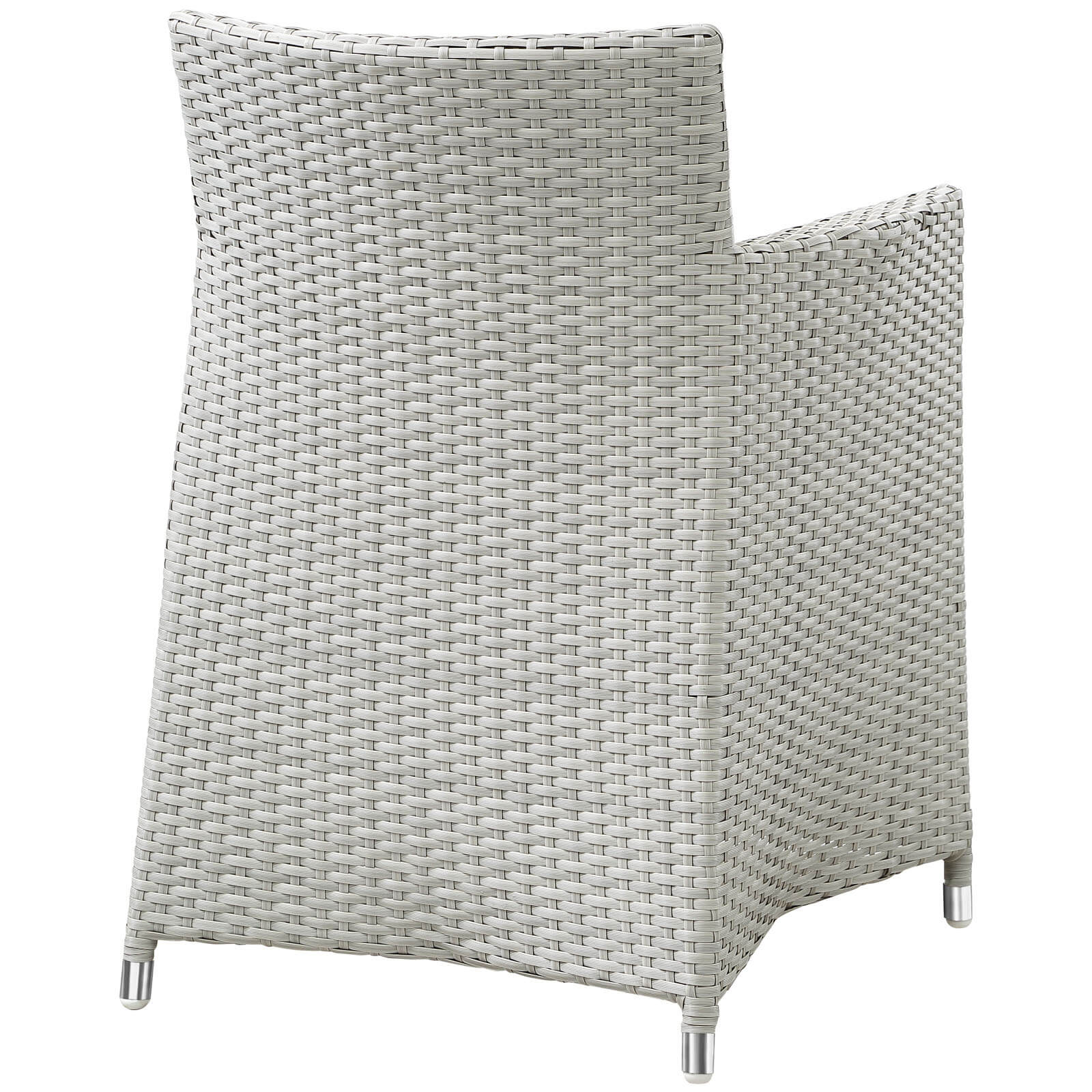 Junction Outdoor Patio Armchair, Gray + White by Modway Furniture