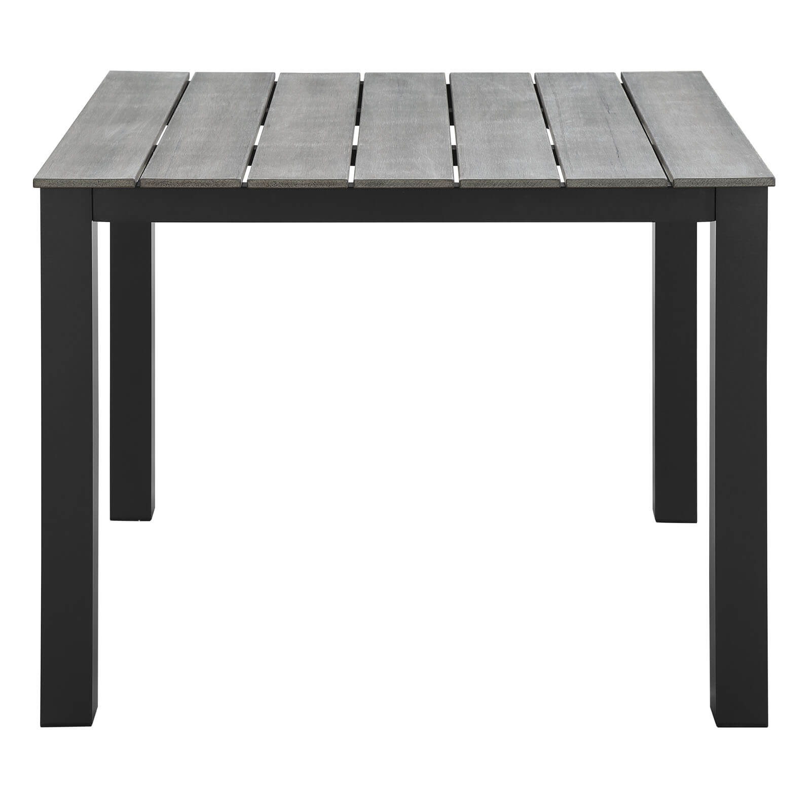Maine 40" Outdoor Patio Dining Table, Brown + Gray by Modway Furniture