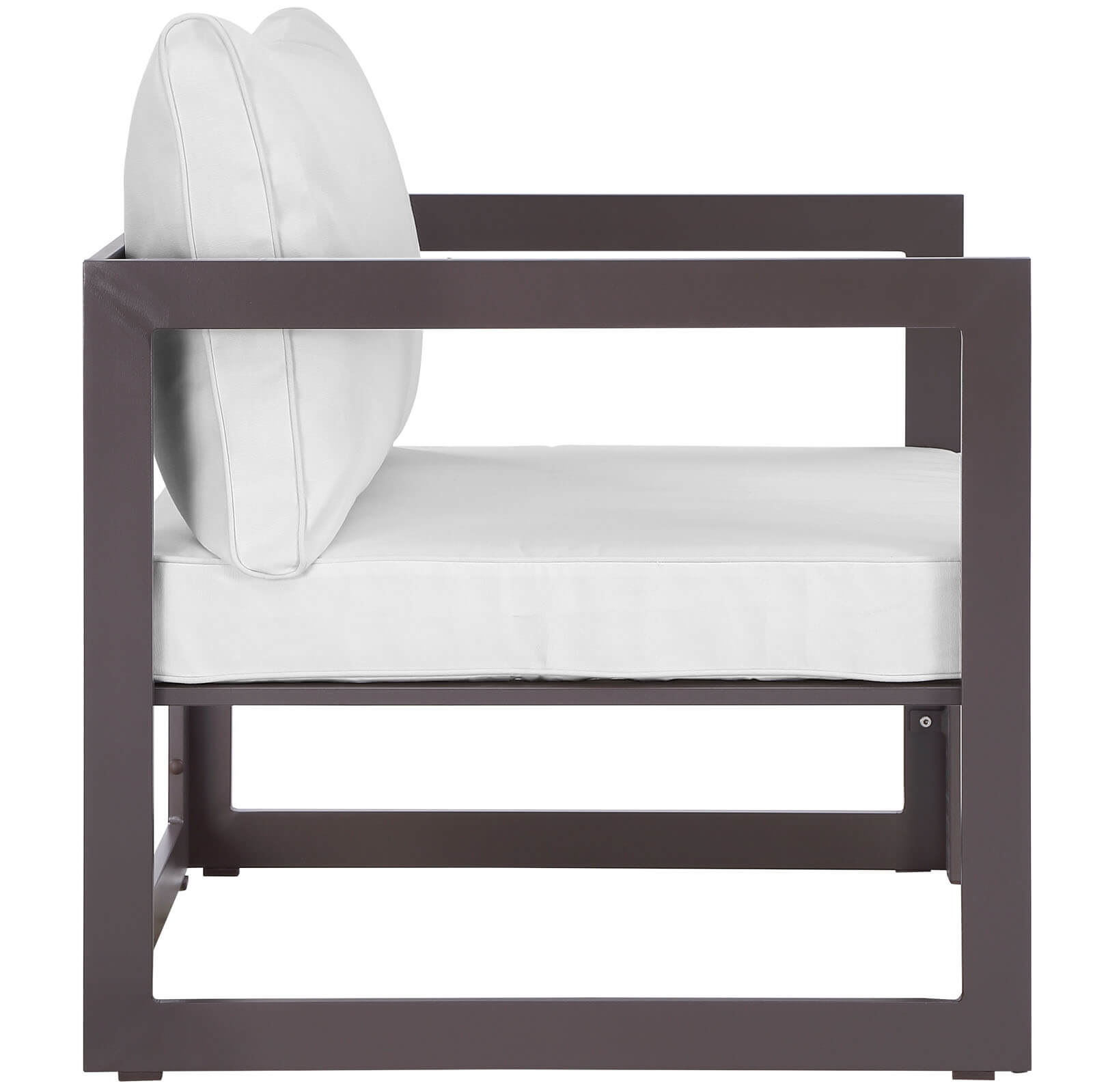 Fortuna Outdoor Patio Armchair, Brown + White by Modway Furniture
