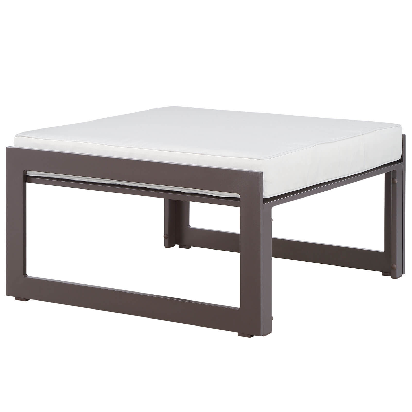 Fortuna Outdoor Patio Ottoman, White by Modway Furniture