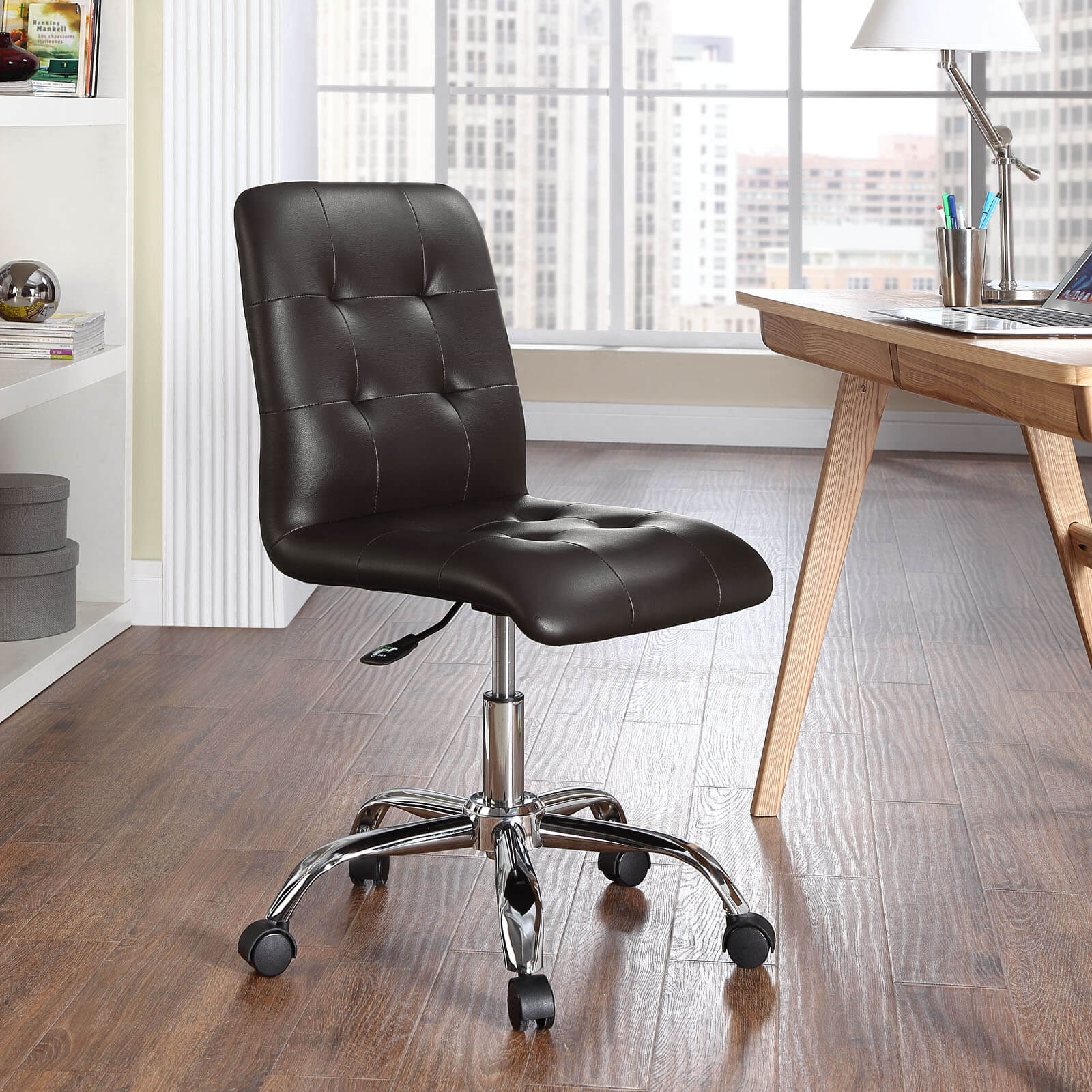Prim Mid Back Office Chair, Brown by Modway Furniture