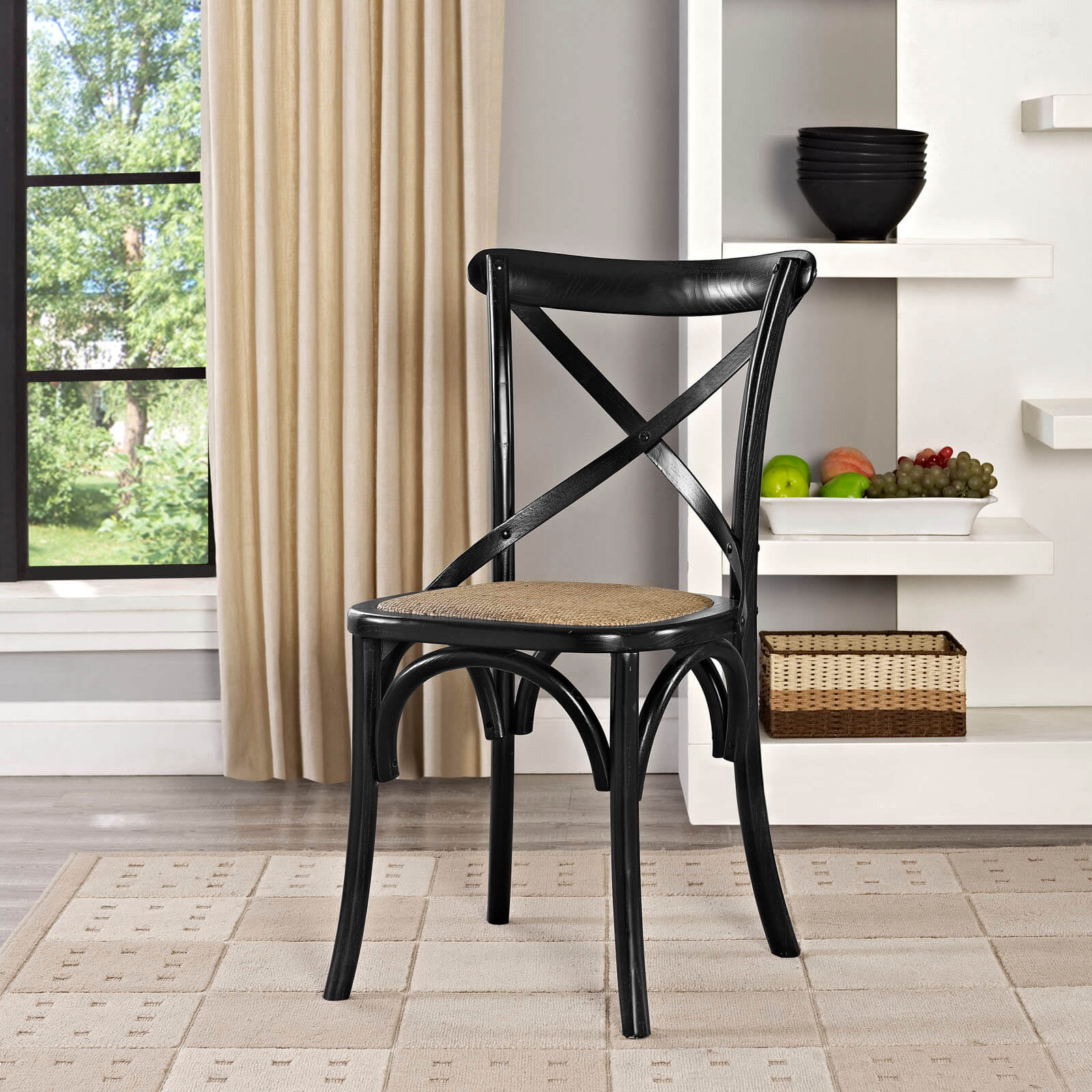 Gear Dining Side Chair, Black by Modway Furniture