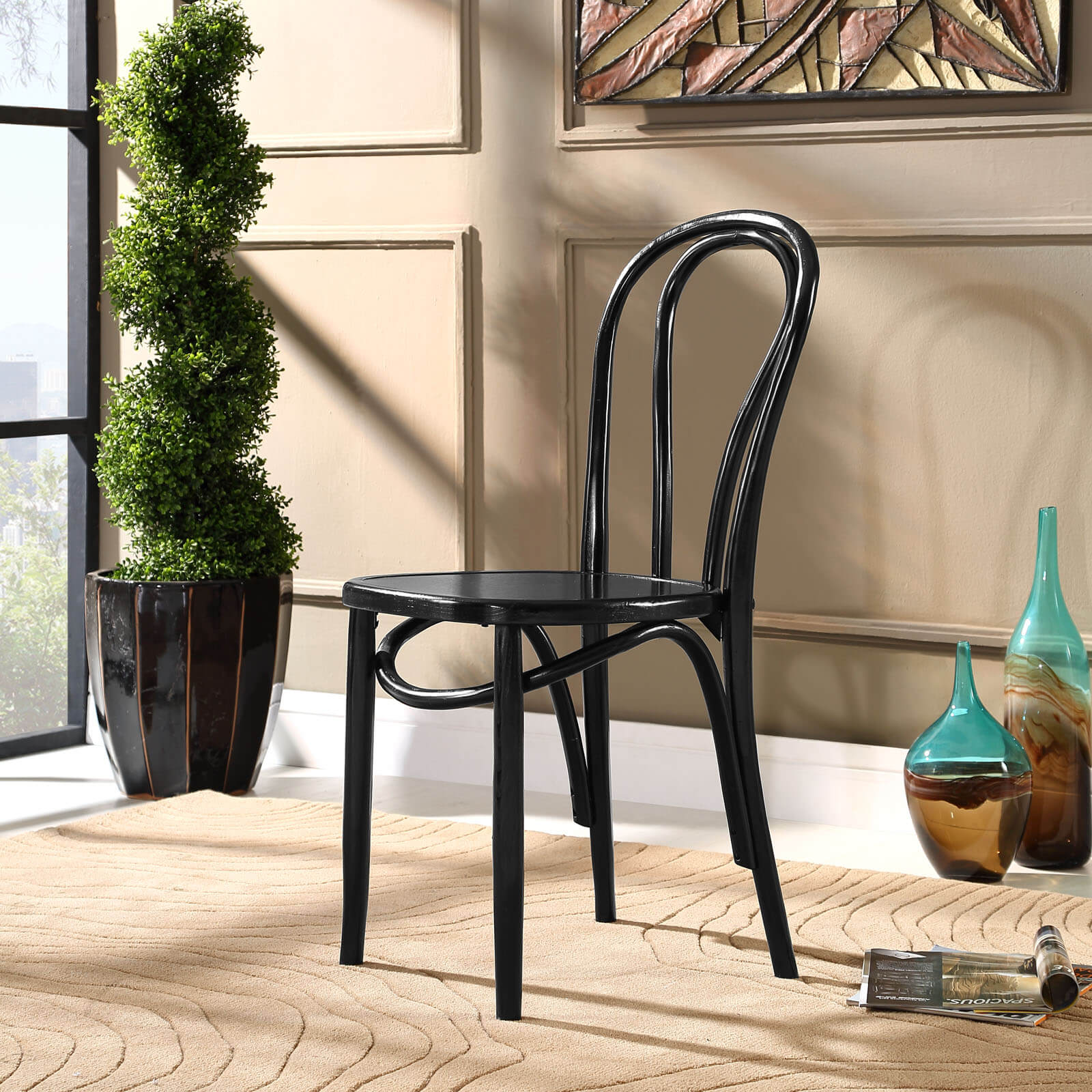 Eon Dining Side Chair, Black by Modway Furniture