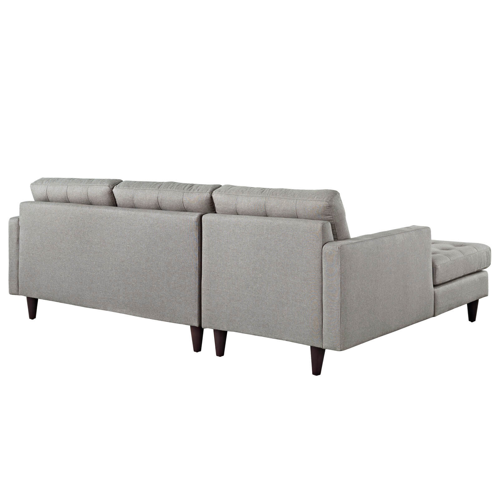 Empress Left-Arm Sectional Sofa, Light Gray by Modway Furniture