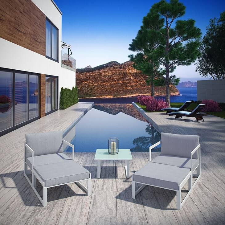 Fortuna 5-Pc Outdoor Patio Sectional Sofa Set, Composition 1