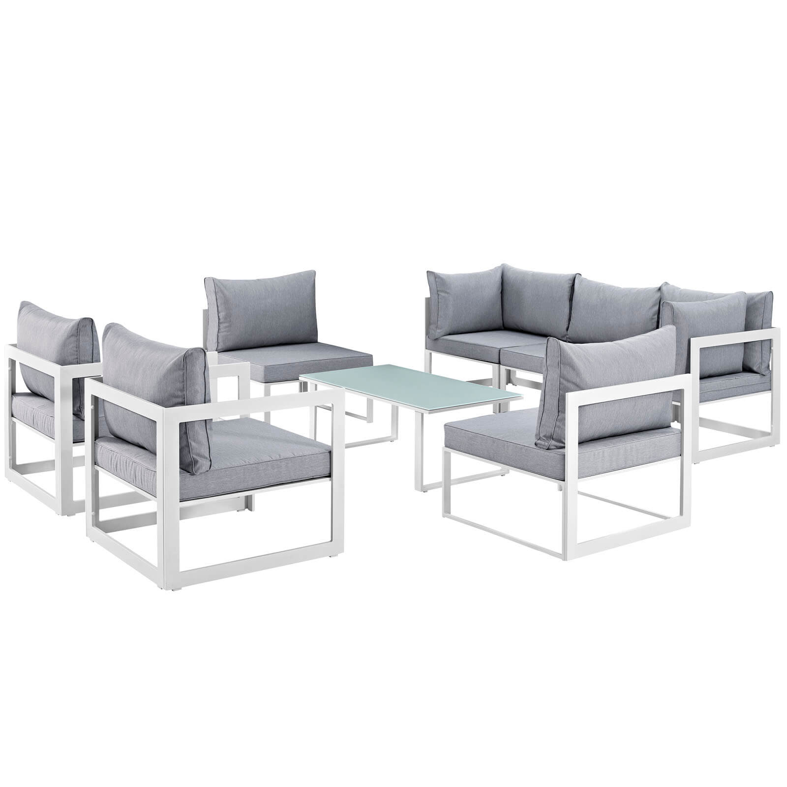 Fortuna 8-Pc Outdoor Patio Sectional Sofa Set, Composition 2