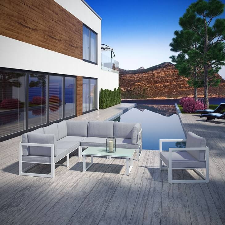 Fortuna 7-Pc Outdoor Patio Sectional Sofa Set, Composition 2