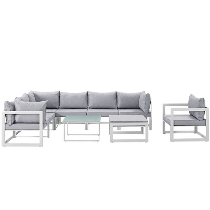 Fortuna 9-Pc Outdoor Patio Sectional Sofa Set, Composition 2