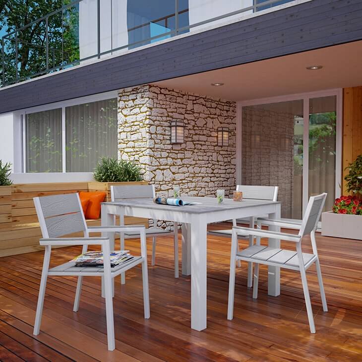 Maine 5-Pc Outdoor Patio Dining Set, Composition 1