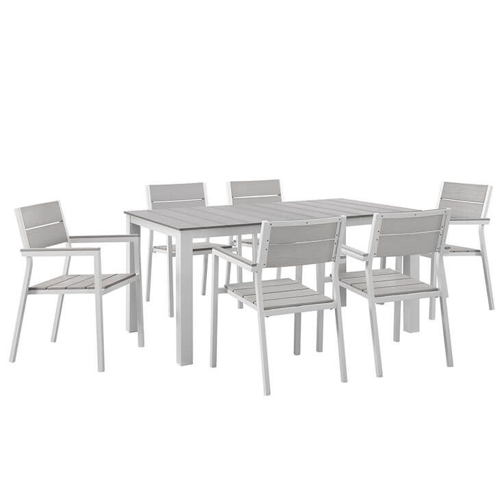 Maine 7-Pc Outdoor Patio Dining Set, Composition 1