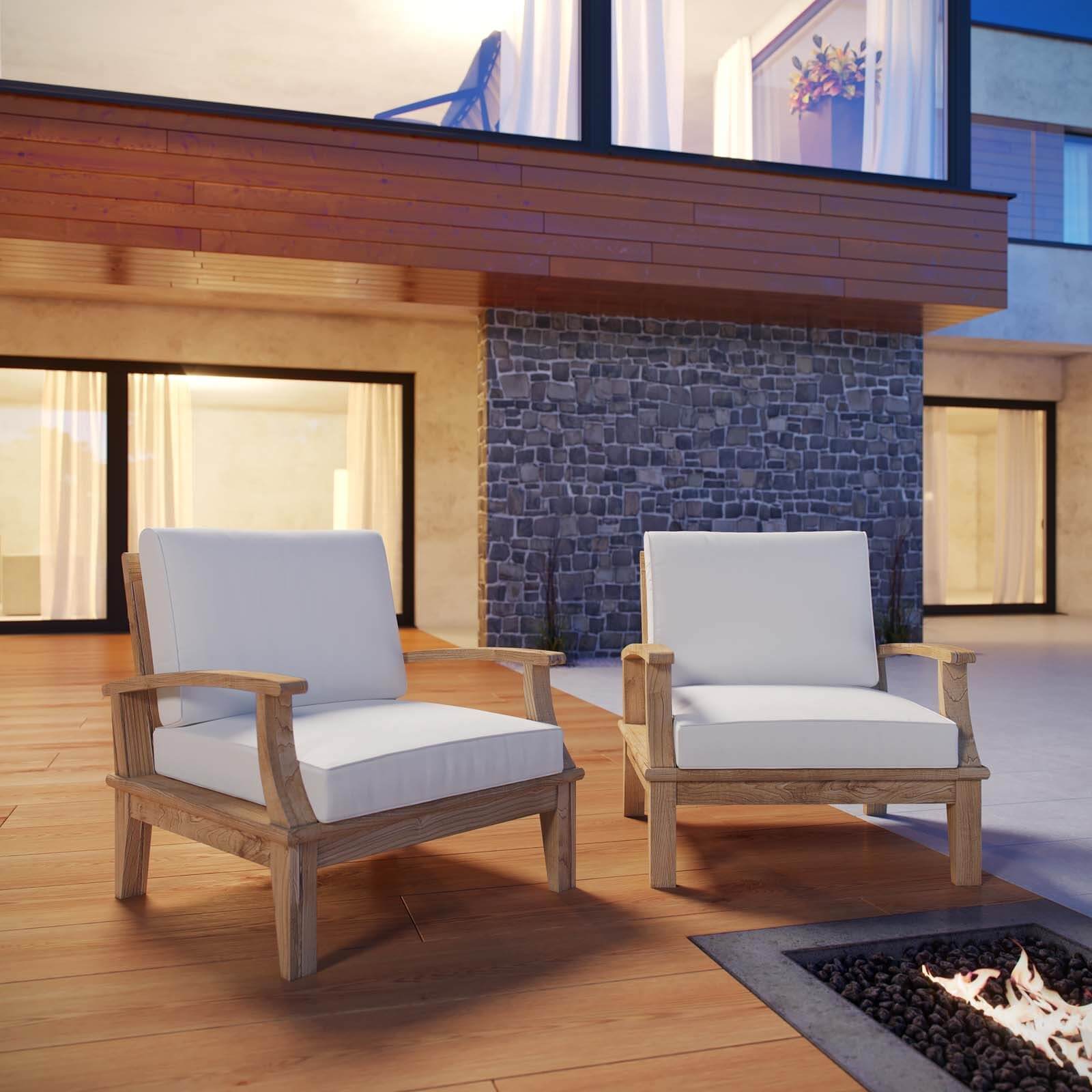 Marina 2-Pc Outdoor Patio Teak Set, Composition 1