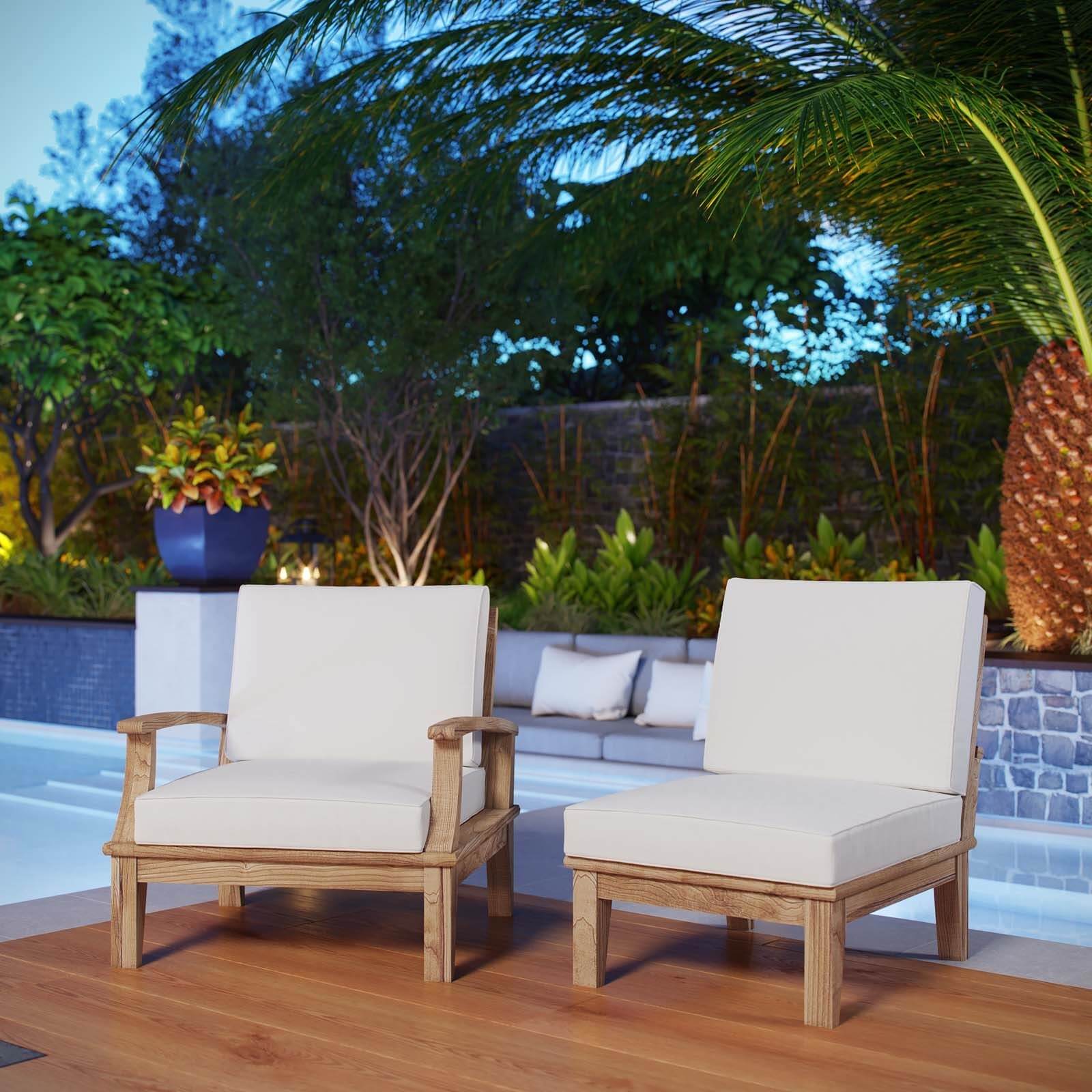 Marina 2-Pc Outdoor Patio Teak Set, Composition 4