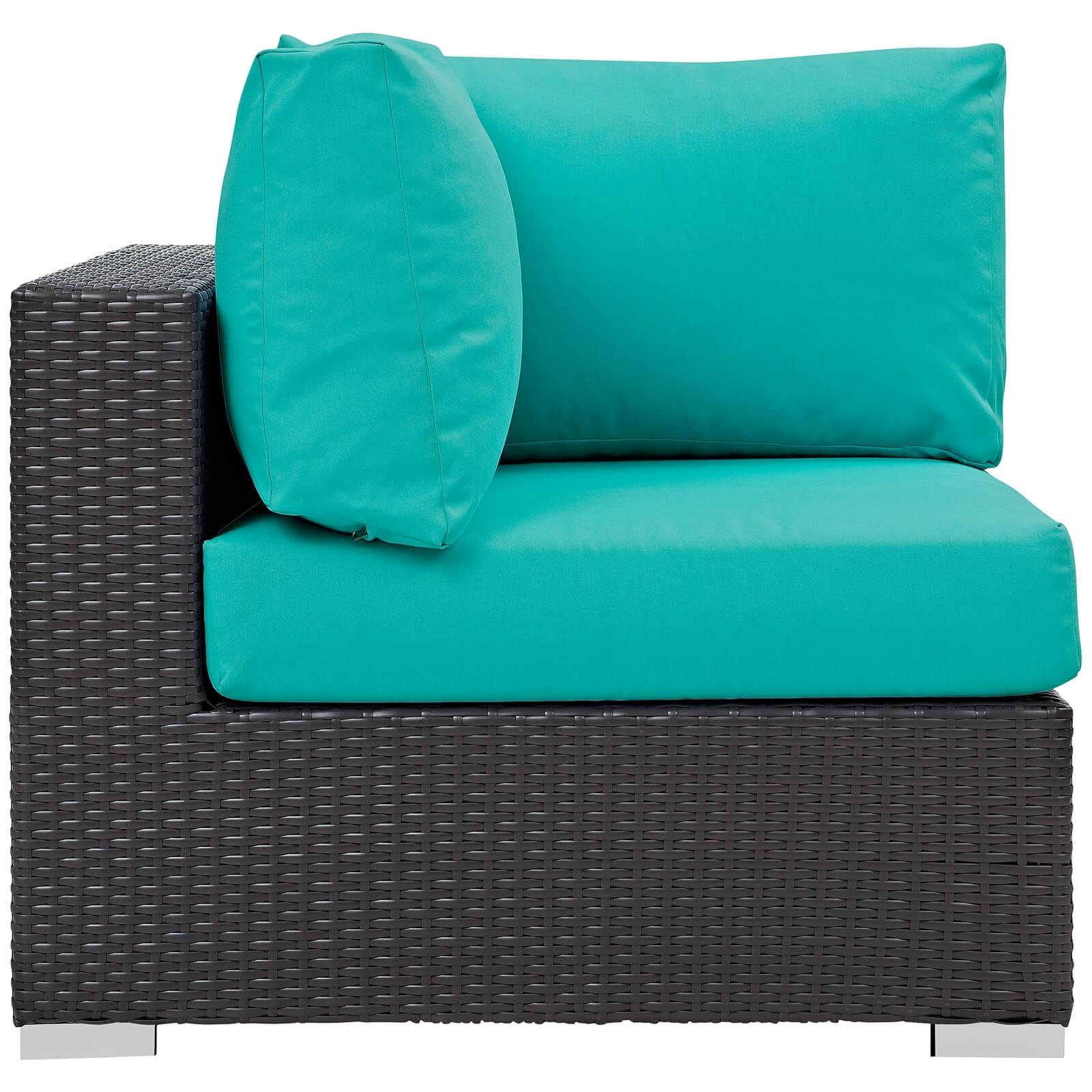 Convene Outdoor Patio Synthetic Rattan Weave Corner