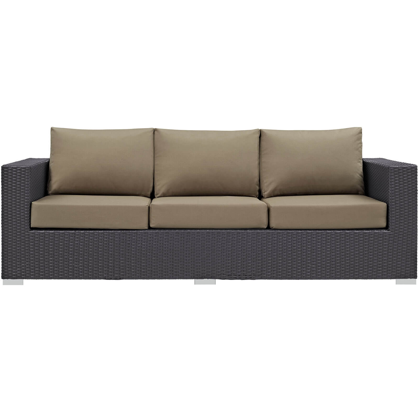 Convene Outdoor Patio Synthetic Rattan Weave Sofa