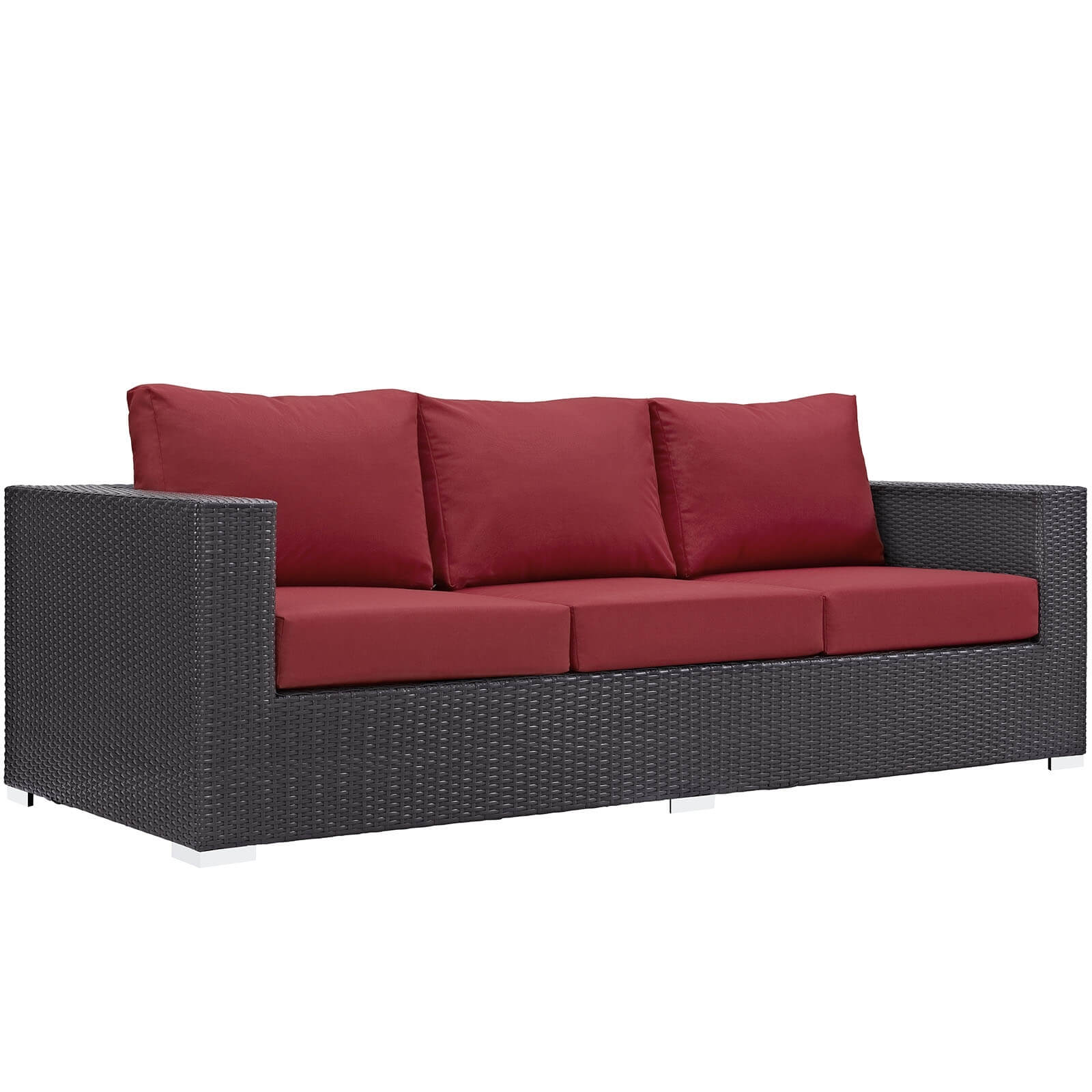 Convene Outdoor Patio Synthetic Rattan Weave Sofa