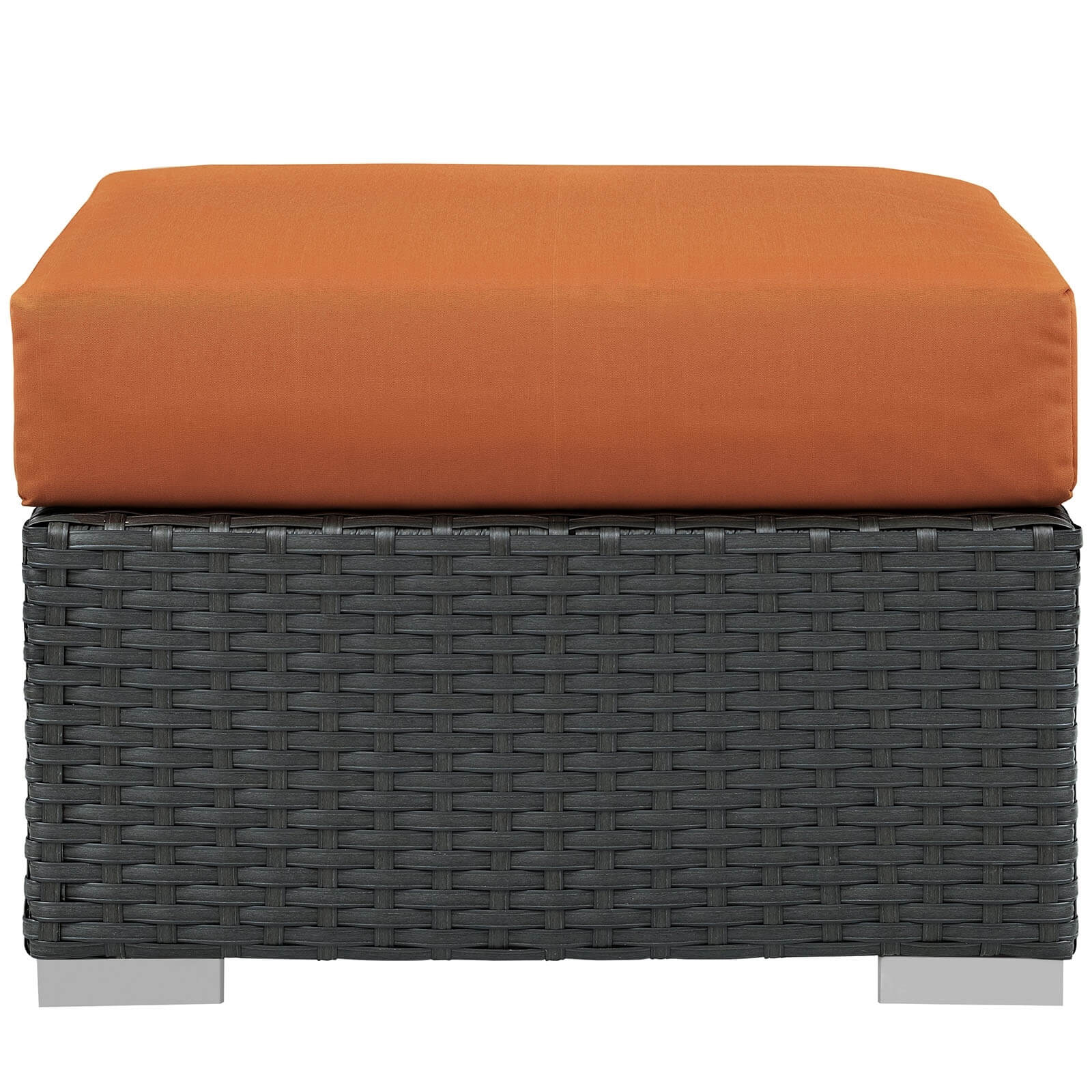 Sojourn Sunbrella/Synthetic Rattan Weave Outdoor Patio Ottoman
