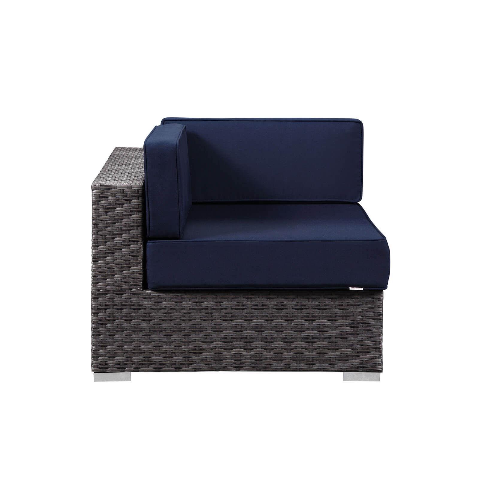 Sojourn Outdoor Patio Sunbrella/Synthetic Rattan Weave Corner Chair