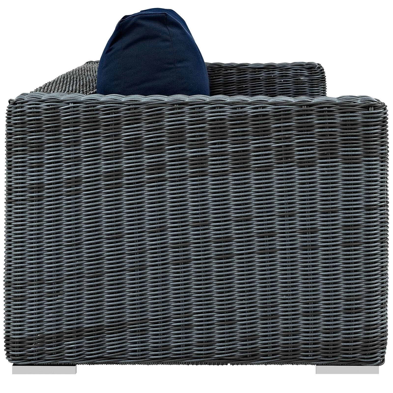 Summon Outdoor Patio Sunbrella/Synthetic Rattan Weave Sofa
