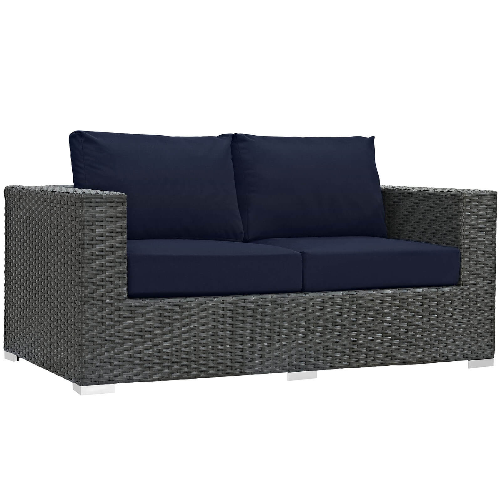 Sojourn 8-Pc Sunbrella/Synthetic Rattan Weave Outdoor Patio Sectional Set