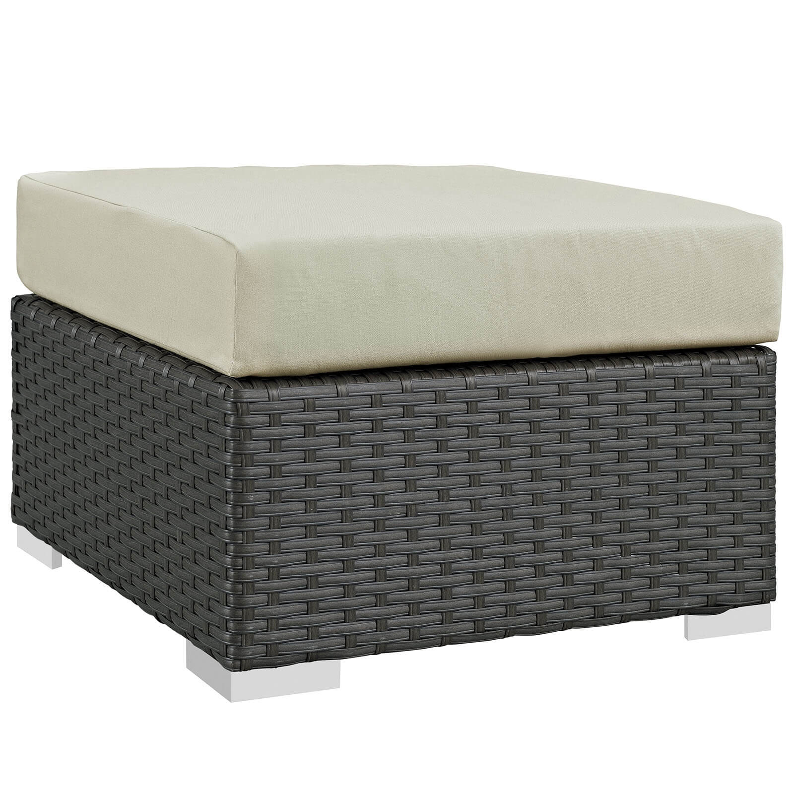 Sojourn 10-Pc Outdoor Patio Sunbrella/Synthetic Rattan Weave Sectional Set, Composition 1