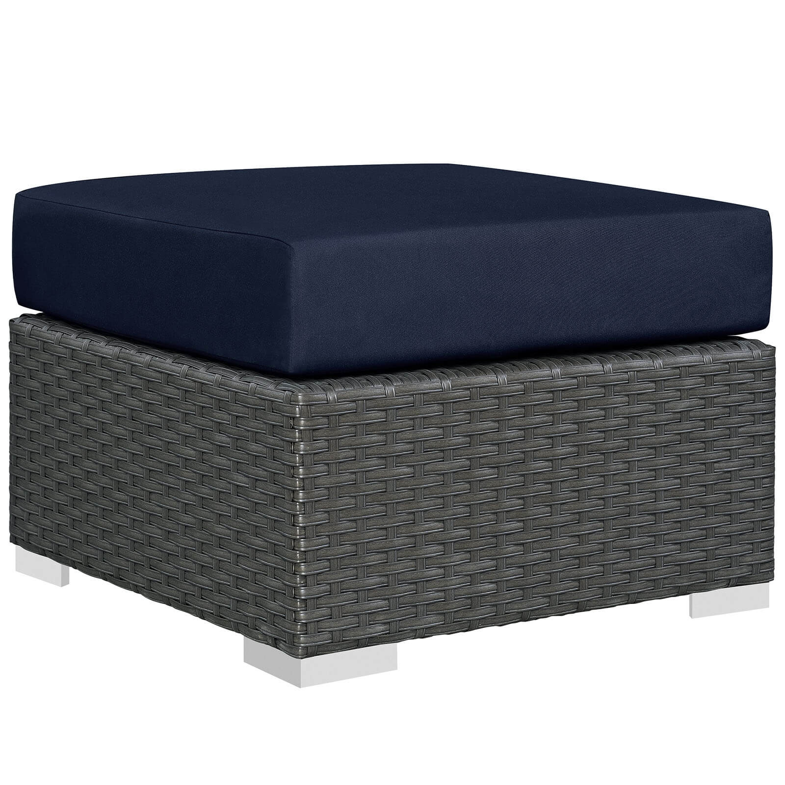 Sojourn 3-Pc Outdoor Patio Sunbrella/Synthetic Rattan Weave Sectional Set, Composition 2
