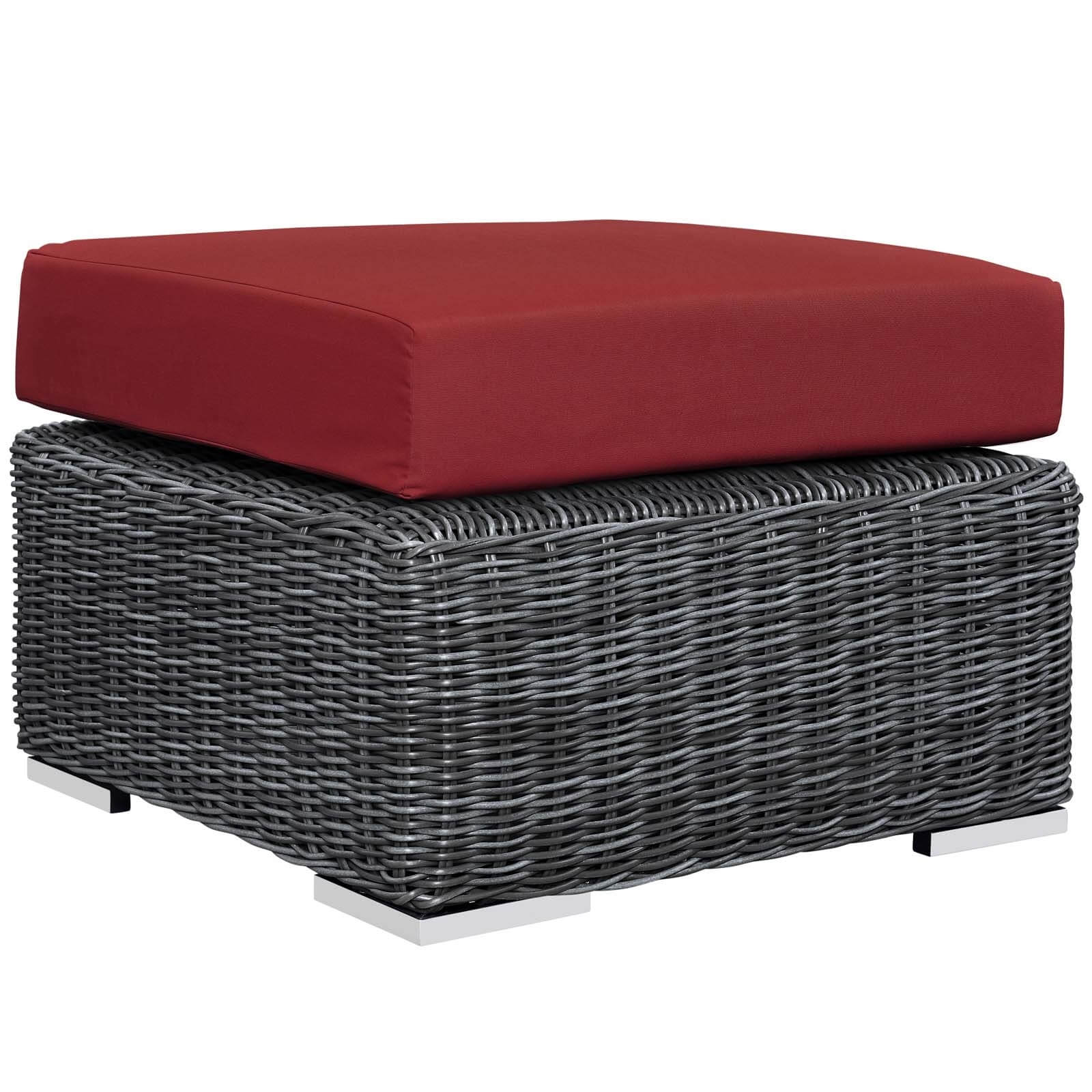Summon 5-Pc Outdoor Patio Sunbrella/Synthetic Rattan Weave Sectional Set, Composition 1