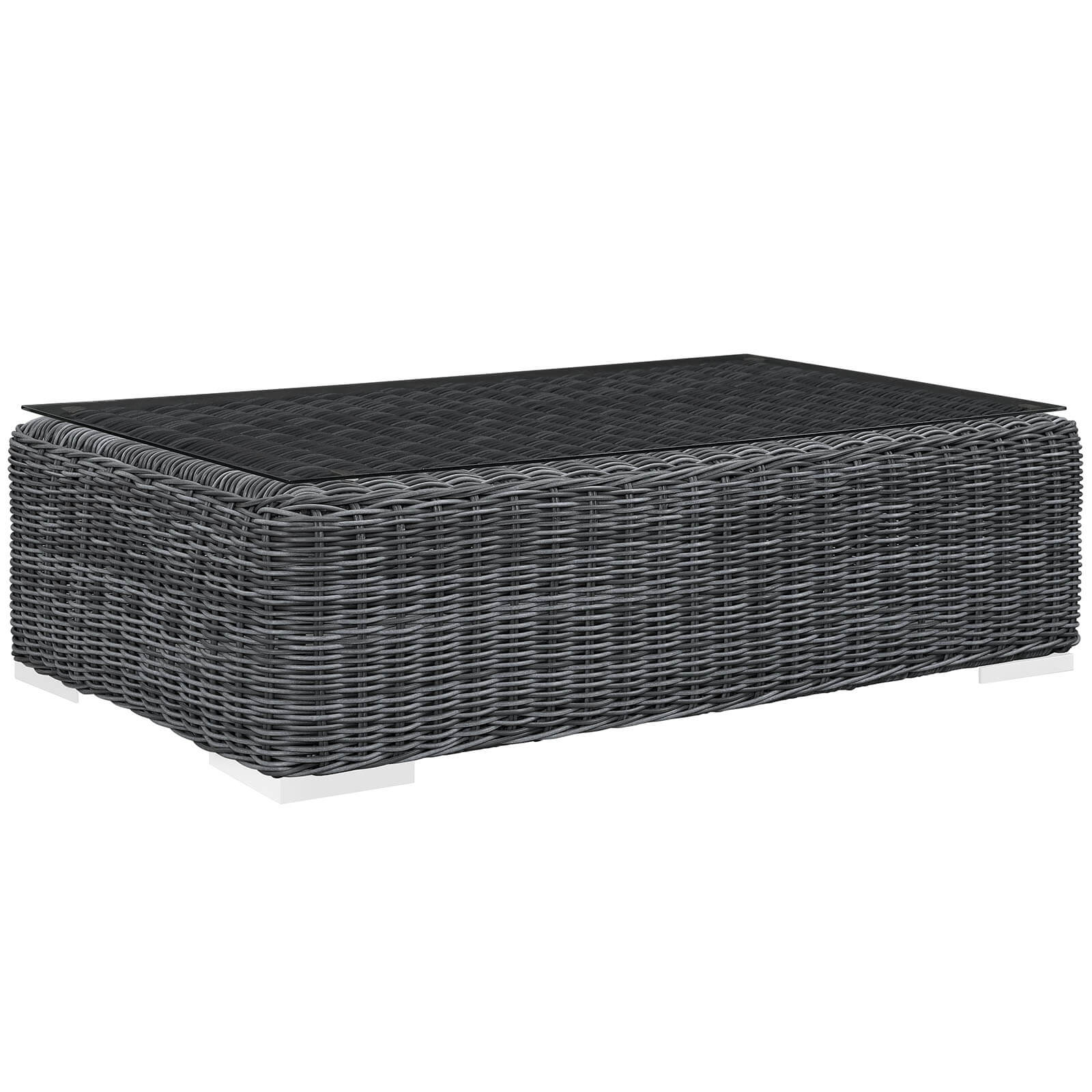 Summon 7-Pc Outdoor Patio Sunbrella/Synthetic Rattan Weave Sectional Set, Composition 2