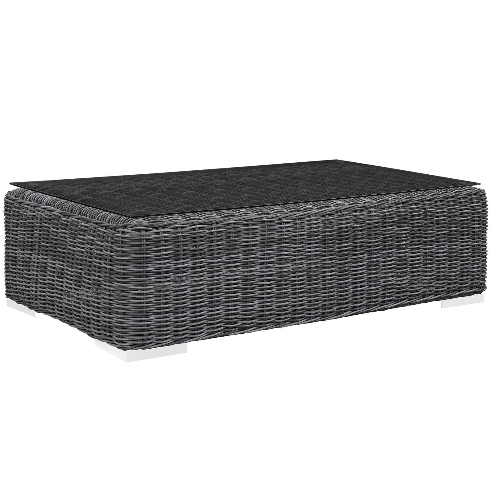 Summon 3-Pc Outdoor Patio Sunbrella/Synthetic Rattan Weave Sectional Set, Composition 1