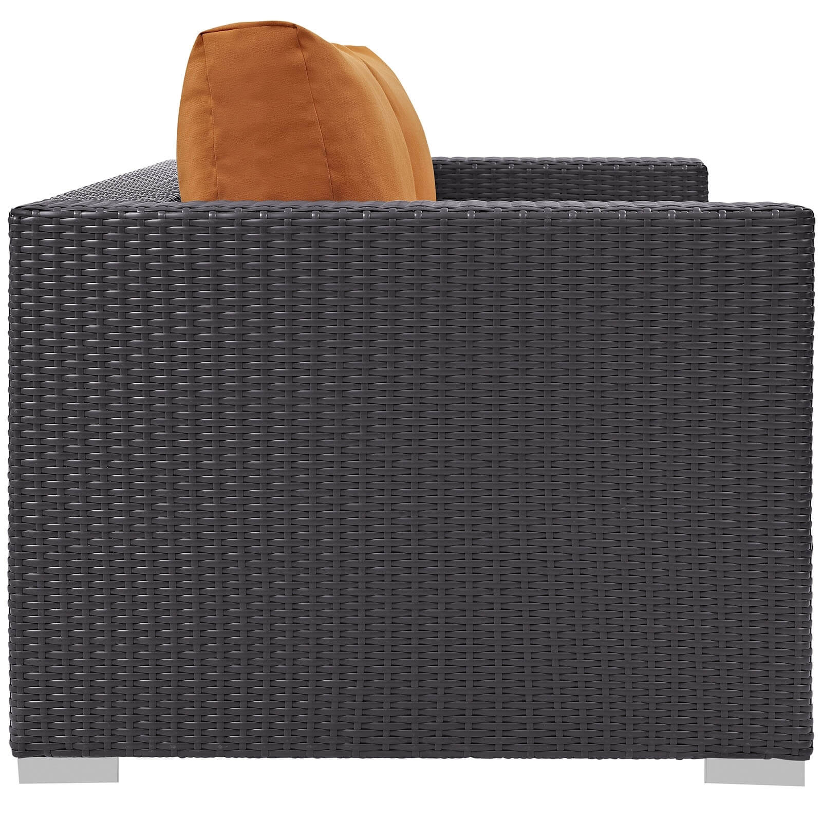 Convene Synthetic Rattan Weave Outdoor Patio Loveseat