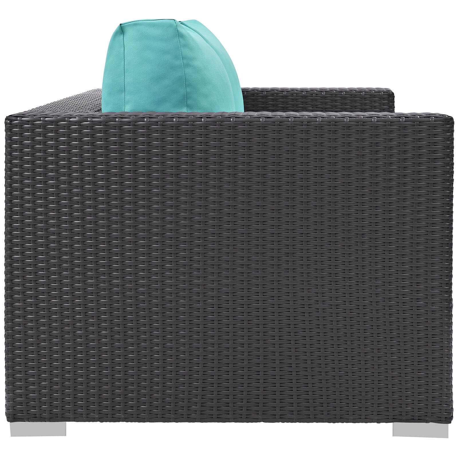 Convene Synthetic Rattan Weave Outdoor Patio Loveseat