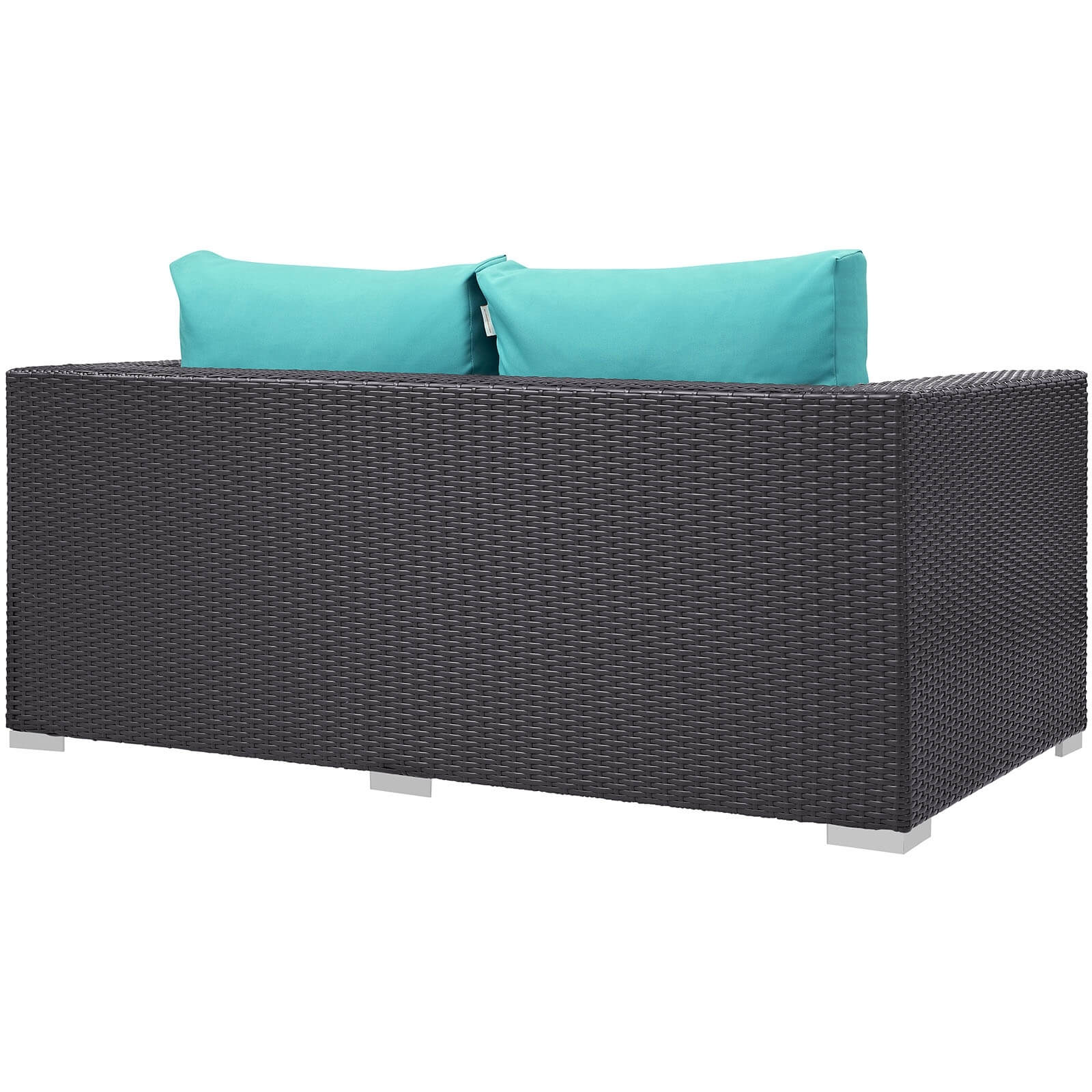 Convene Synthetic Rattan Weave Outdoor Patio Loveseat
